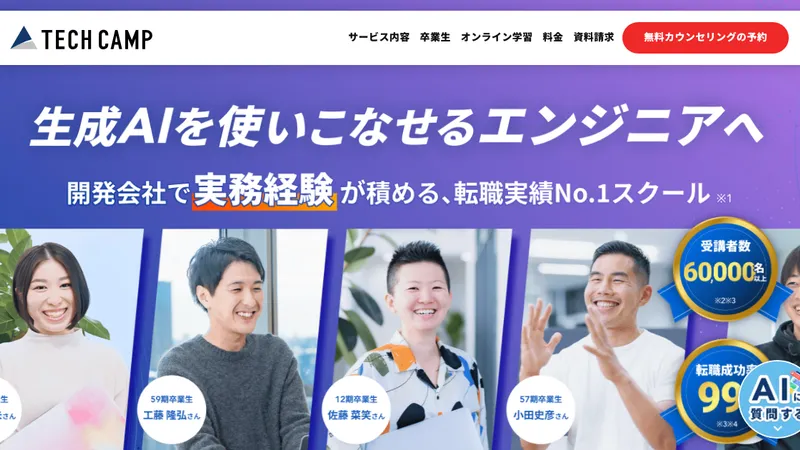 テックキャンプの口コミ・評判